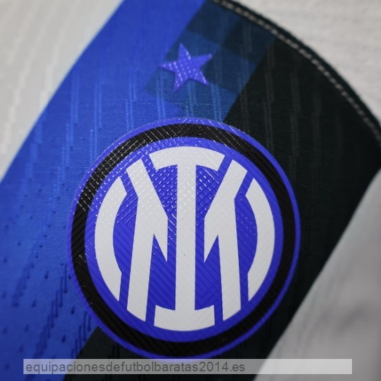Nuevo Tailandia 2ª Jugadores Camiseta Inter Milan 23/24 Blanco Azul Baratas